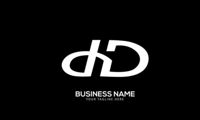 Alphabet DD linked to each other monogram vector logo template