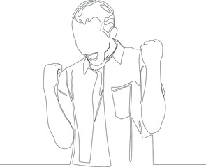 Set of black silhouette of celebrating people on white background. Student collection various pose. Young man in pants, man, child. Elements for design, clothing store, party. Vector illustration