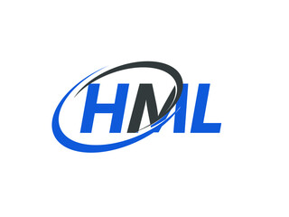 HML letter creative modern elegant swoosh logo design