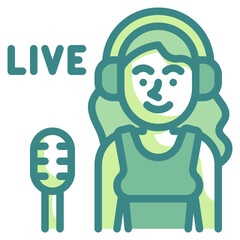 streamer blue line icon