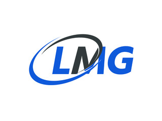 LMG letter creative modern elegant swoosh logo design