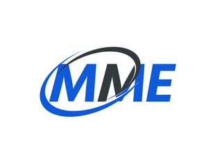 MME letter creative modern elegant swoosh logo design