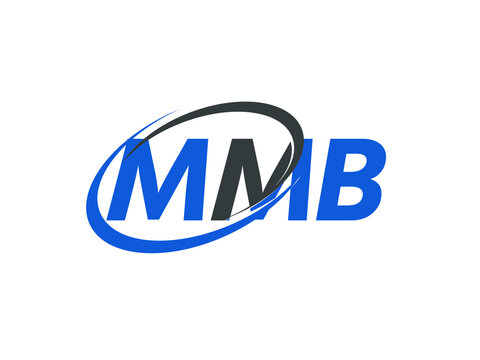 MMB letter creative modern elegant swoosh logo design