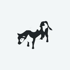 Cow vector icon illustration sign