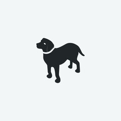 Dog vector icon illustration sign