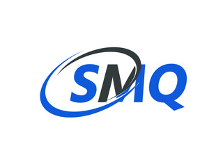 Obraz premium SMQ letter creative modern elegant swoosh logo design
