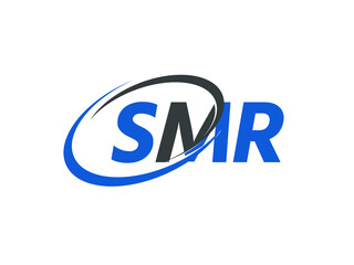 SMR letter creative modern elegant swoosh logo design