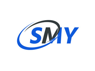 Obraz premium SMY letter creative modern elegant swoosh logo design