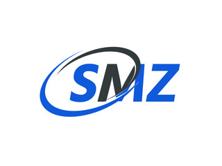 SMZ letter creative modern elegant swoosh logo design