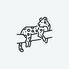 Tiger vector icon illustration sign