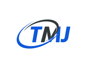 TMJ letter creative modern elegant swoosh logo design