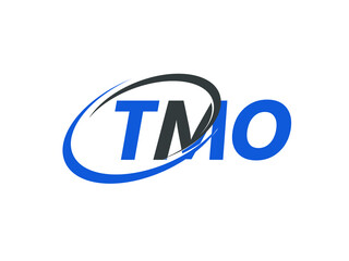 TMO letter creative modern elegant swoosh logo design