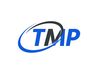 TMP letter creative modern elegant swoosh logo design