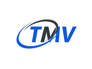 TMV letter creative modern elegant swoosh logo design