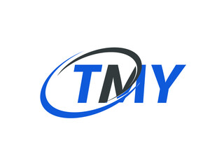 TMY letter creative modern elegant swoosh logo design