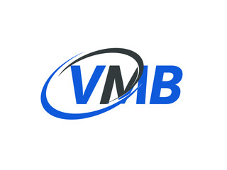 VMB letter creative modern elegant swoosh logo design