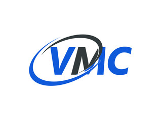 VMC letter creative modern elegant swoosh logo design