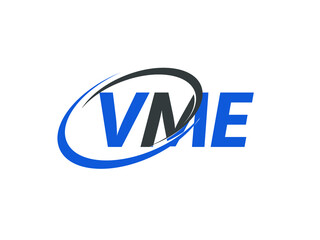 VME letter creative modern elegant swoosh logo design