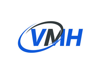VMH letter creative modern elegant swoosh logo design