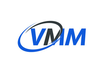 VMM letter creative modern elegant swoosh logo design