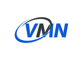 VMN letter creative modern elegant swoosh logo design