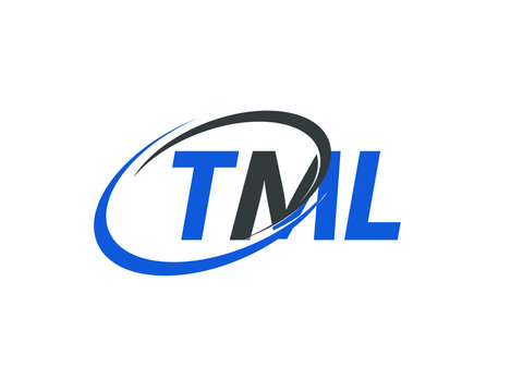 TML letter creative modern elegant swoosh logo design