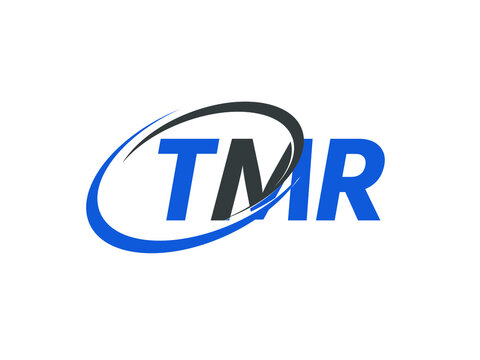 TMR letter creative modern elegant swoosh logo design