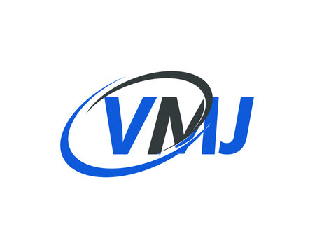 VMJ letter creative modern elegant swoosh logo design