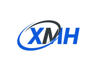 XMH letter creative modern elegant swoosh logo design