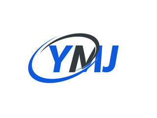 YMJ letter creative modern elegant swoosh logo design