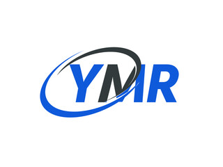 YMR letter creative modern elegant swoosh logo design
