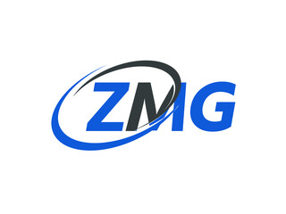 ZMG letter creative modern elegant swoosh logo design