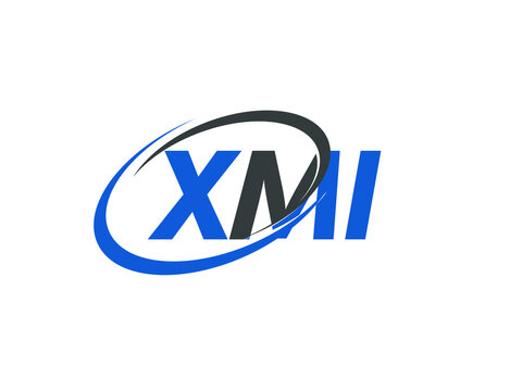 XMI letter creative modern elegant swoosh logo design