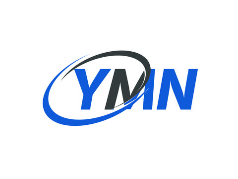 YMN letter creative modern elegant swoosh logo design