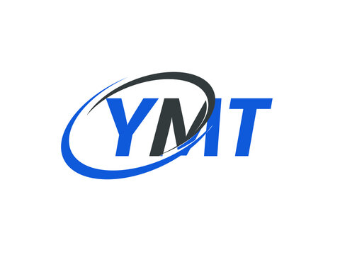 YMT letter creative modern elegant swoosh logo design