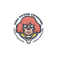 Illustration vector graphic of Girl Power, good for logo design
