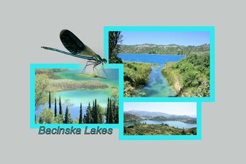 postcard design for the bacina lakes, Croatia