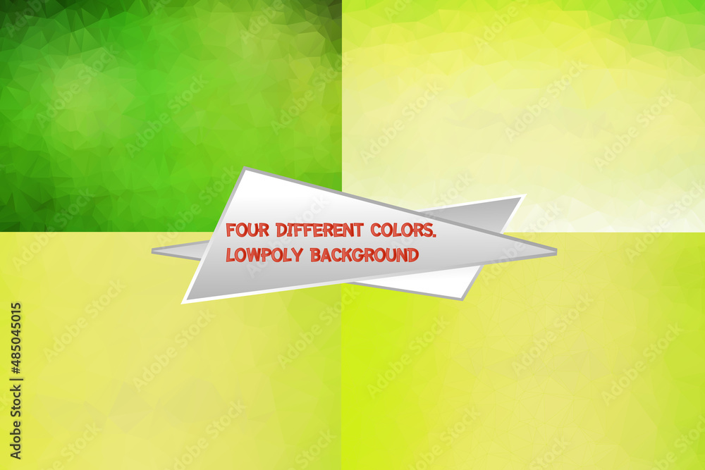 Aufkleber abstract polygonal lowpoly background pattern. set of 4 vector geometric gradient backdrops. used fo