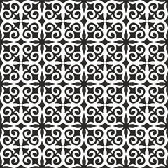 Vector seamless Kazakh national ornament. Patterns of nomadic peoples of the great steppe, Asia, Kyrgyz, Kalmyks, Buryats, Mongols.
