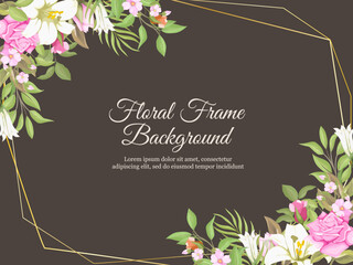 Wedding Banner Background Floral  with Roses and Lilies Design