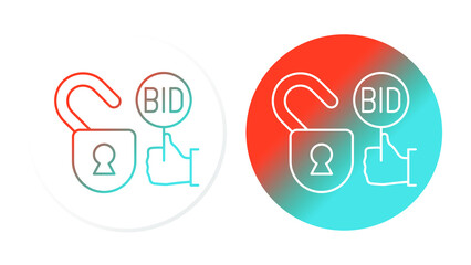 open auction. Two icons for web design