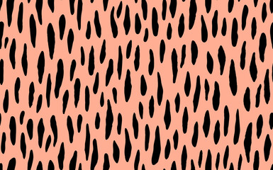 Abstract modern leopard seamless pattern. Animals trendy background. Beige and black decorative vector stock illustration for print, card, postcard, fabric, textile. Modern ornament of stylized skin