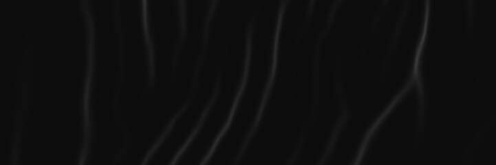 Abstract black wave background. Dark rippled cloth.