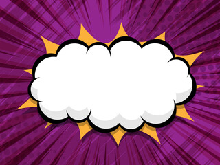 comic book pop art with black speech bubble for background