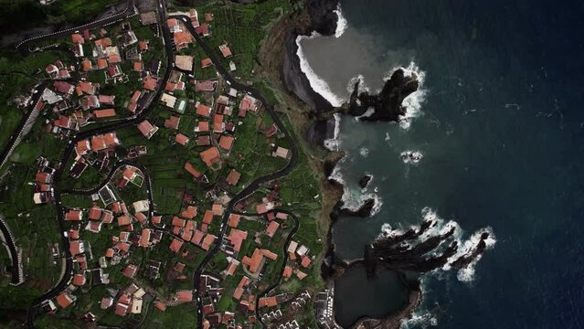 Seixal town on a coastline of Madeira island