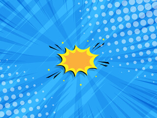 comic book pop art with black speech bubble for background