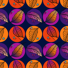 Geometric seamless pattern in retro style. Vector wallpaper.