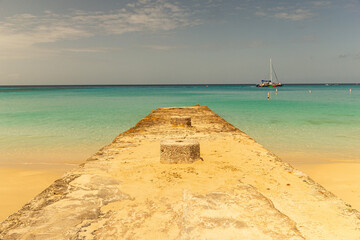 A beautiful sunny day on the shore of Holetown, Barbados