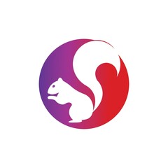 Squirrel symbol illustration vector icon background