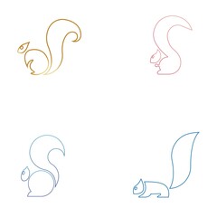 Squirrel symbol illustration vector icon background